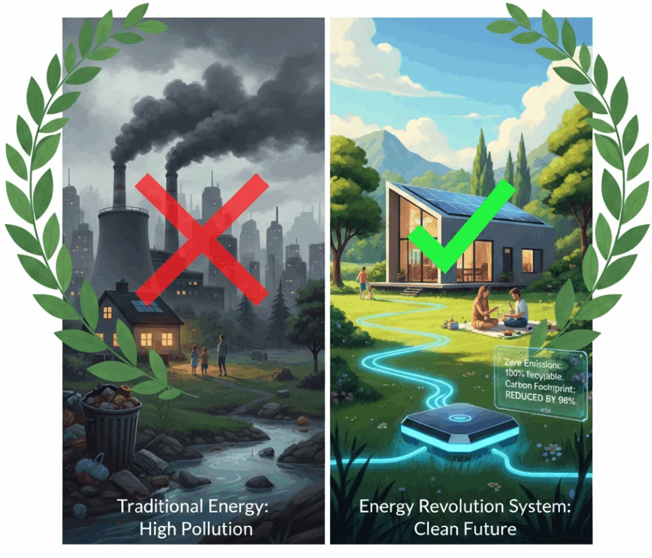Energy Revolution System vs traditional energy — clean future comparison